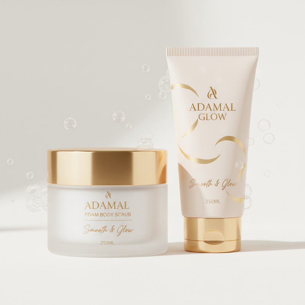 Adamal Glow Foam Body Scrub – Smooth & Glow 250ML